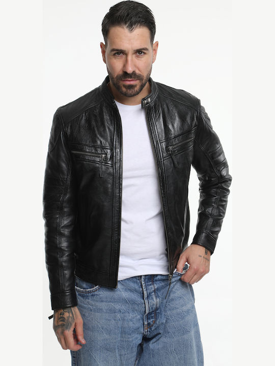 Geacă de Piele Neagră
