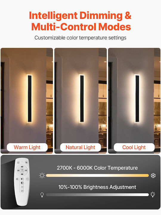 Vevor Wall-Mounted Linear Lighting IP65