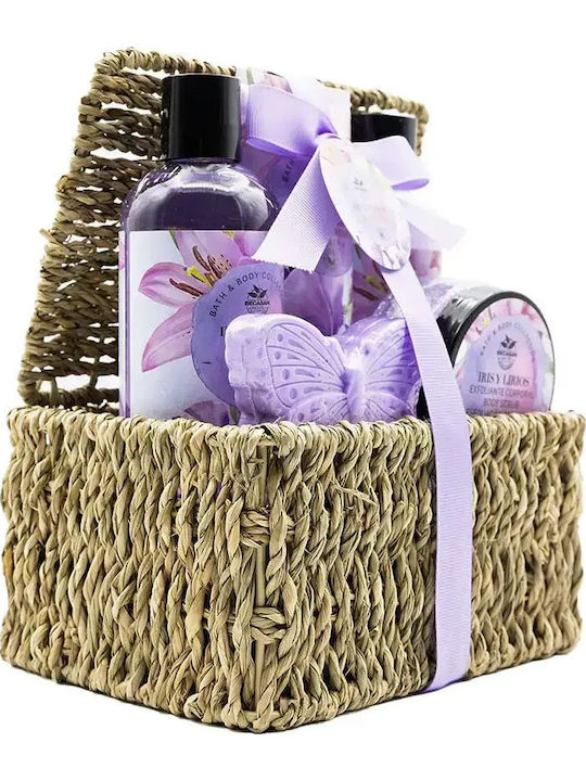 Becasan Basket Set Iris & Lirios Σετ Περιποίησης για Καθαρισμό Σώματος 5τμχ