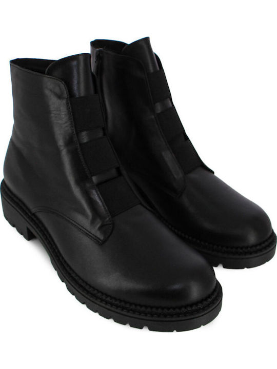 Leather Women's Ankle Boots Black