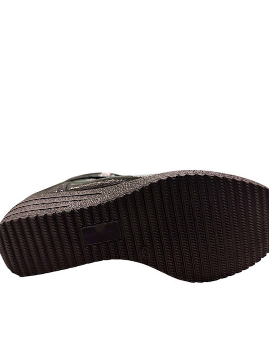 Ghete Dama de Piele cu Platformă Negre