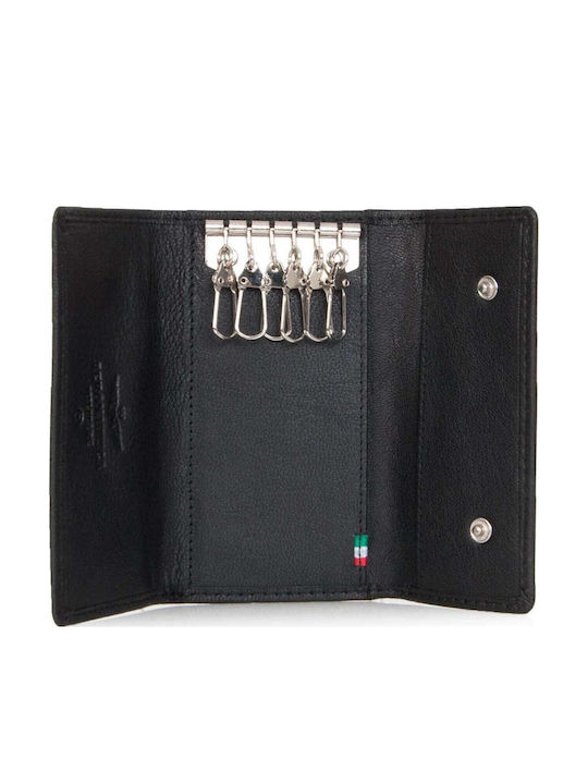 Leather Key Holder Aeronautica Military Am-237 Black