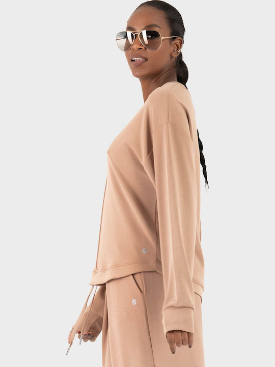 Damen Sweatshirt Light Salmon