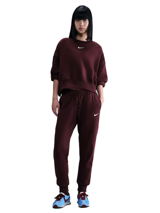 burgundy nike sweatsuit womens