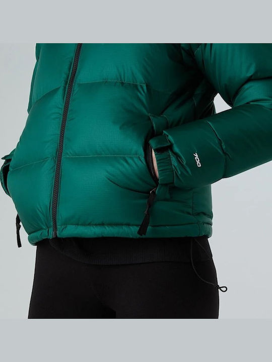 Women's for Hiking Sports Jacket for Winter with Hood Hunter Green