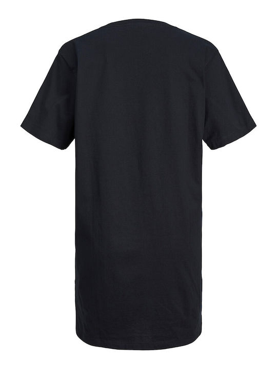 Annabel Summer Mini Athletic Dress T-Shirt Short Sleeve Black