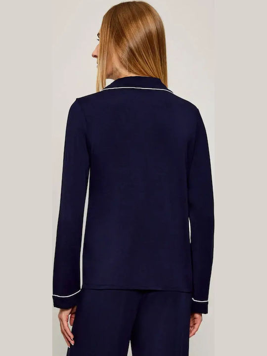 Guess Winter Women's Pyjama Set Navy Blue Carlyn