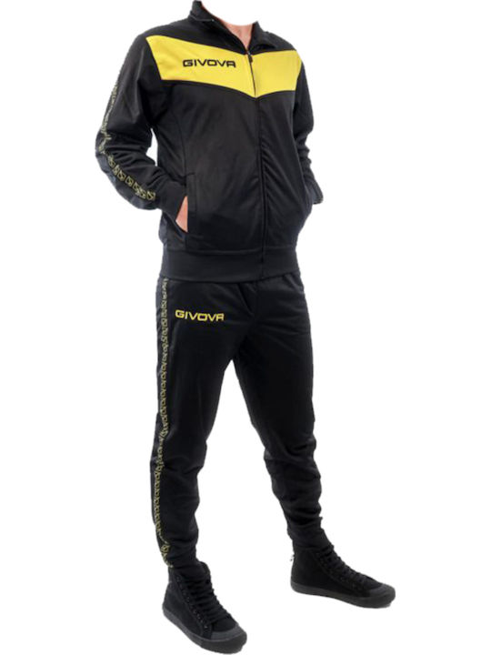 Visa Banda Glossy Black Sweatpants