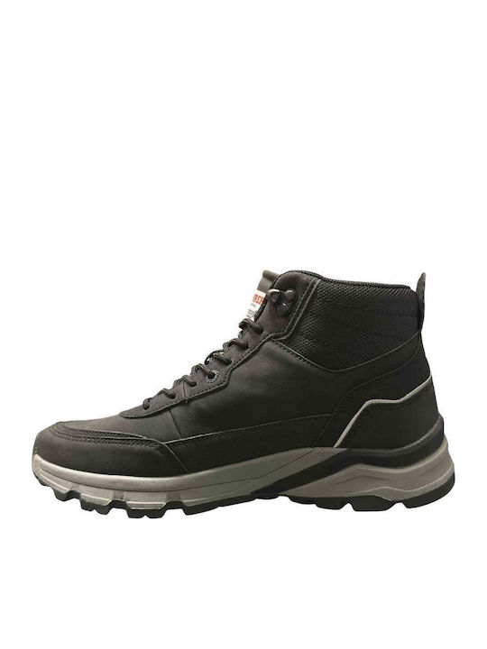 Herren Anatomisch Stiefel Schwarz