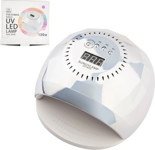 Nail Polish Curing Lamp UV / LED 120W Silver