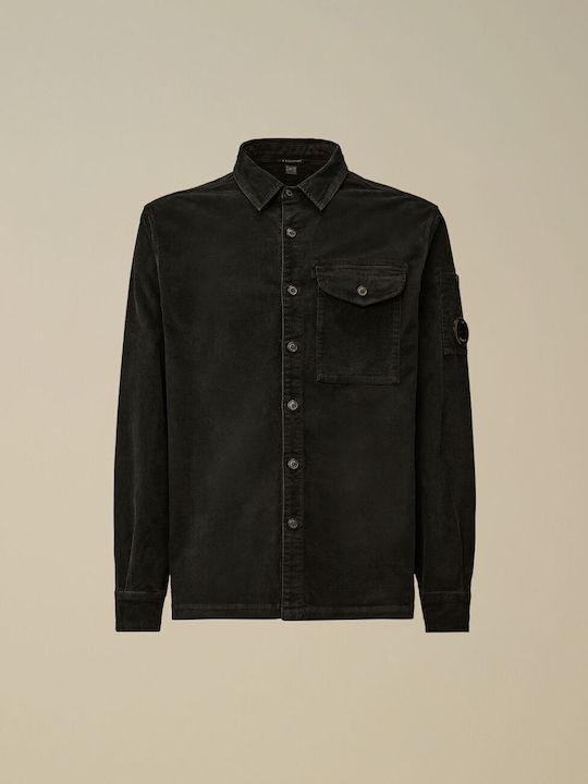 Long-sleeved Corduroy Shirt Black