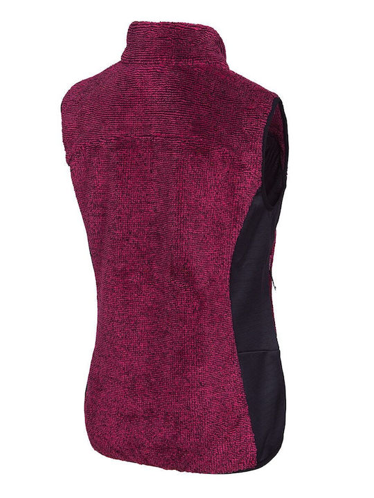 Fleece Γυναικεία Ζακέτα Cherry Black