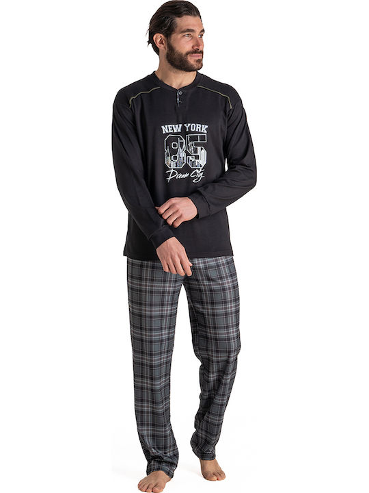 Rachel Winter Checked Men's Pyjama Cotton Checked