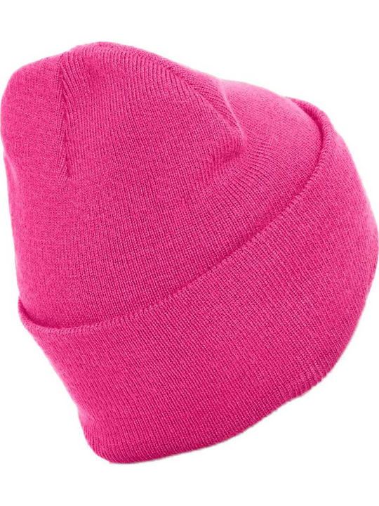 Peak Beanie Unisex Σκούφος Πλεκτός σε Ροζ χρώμα