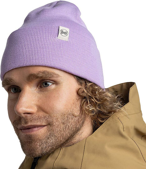 Lilon Grape Ice Beanie Unisex Fleece Σκούφος Πλεκτός σε Λιλά χρώμα