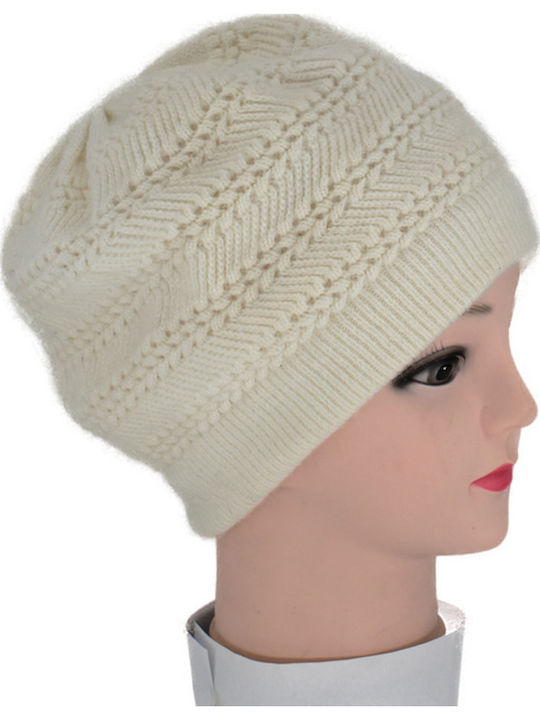 Beanie Feminin Căciulă Tricotat în culoarea Alb