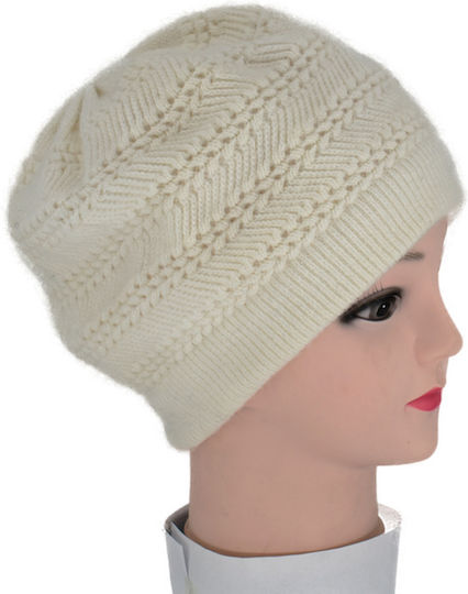 Beanie Frauen Beanie Gestrickt in Weiß Farbe