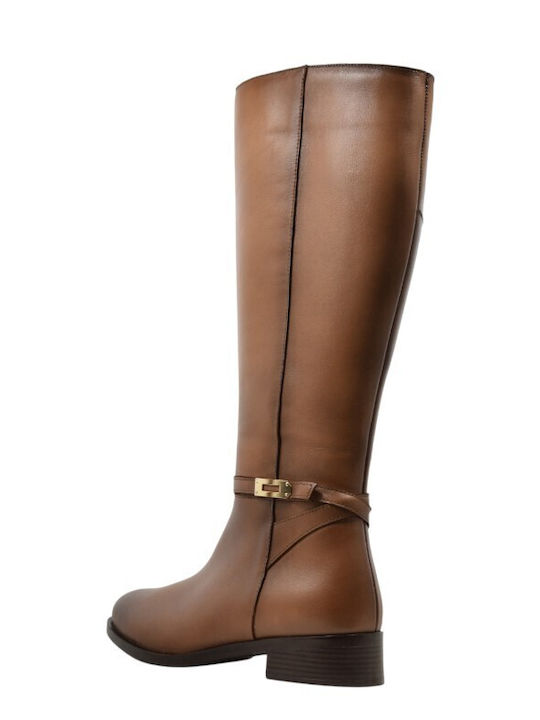 Leather Women's Boots Tabac Brown