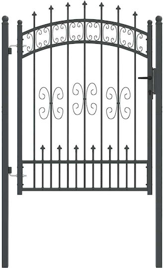 vidaXL Metallisches Gartentor in Grau Farbe 1.25x1.03m