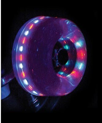 Rio Roller Light Up Quad Skate Ρόδες Glitter 58mm 82a Ροζ