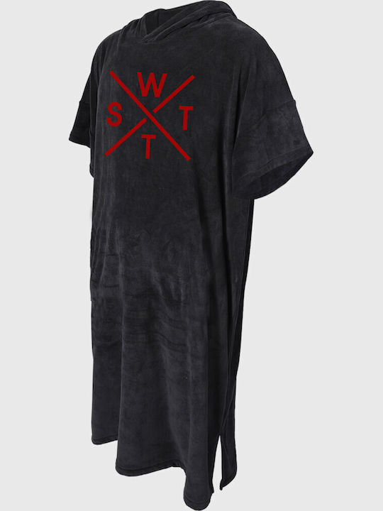 Watts Strandponcho Schwarz