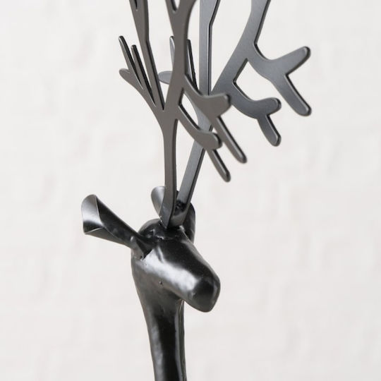 Decor Metalic Cerb 36 Cm Negru