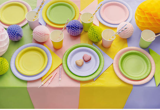 PartyDeco Τραπεζομάντηλο Λαχανί Ανοιχτό 137x183εκ.