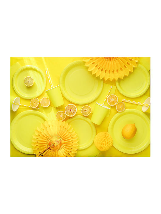 PartyDeco Tablecloth Lemon Zest 137x183cm