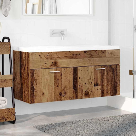 vidaXL Countertop without Sink L38.5xW38.5xH46cm Old Wood