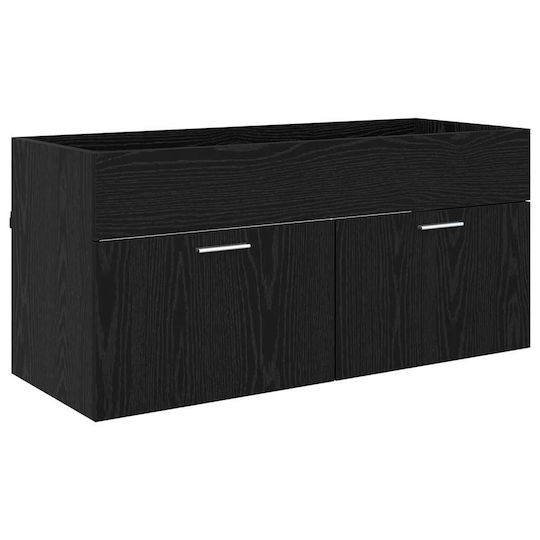 vidaXL Шкаф без Мивка Д38.5xШ38.5xВ46см Black Beech