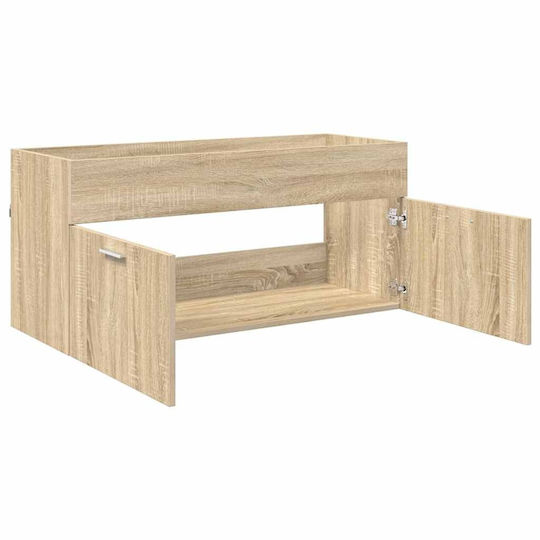 vidaXL Waschtisch ohne Waschbecken L38.5xB38.5xH46cm Sonoma Oak
