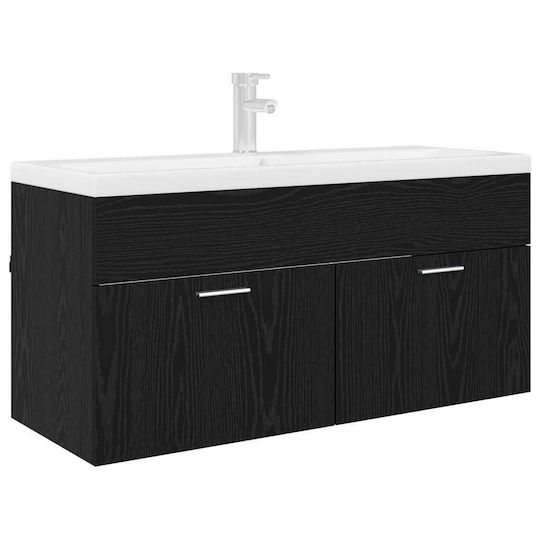 vidaXL Шкаф без Мивка Д38.5xШ38.5xВ46см Black Beech