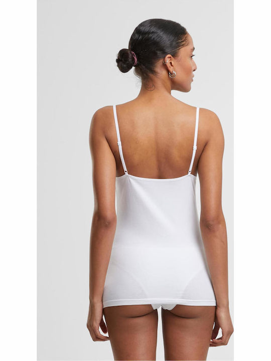 Women's T-Shirt with Spaghetti Strap White 2Pack