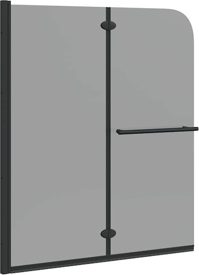 vidaXL Kabine für Dusche mit Zusammenklappbar Tür 95x140cm Klarglas Schwarz