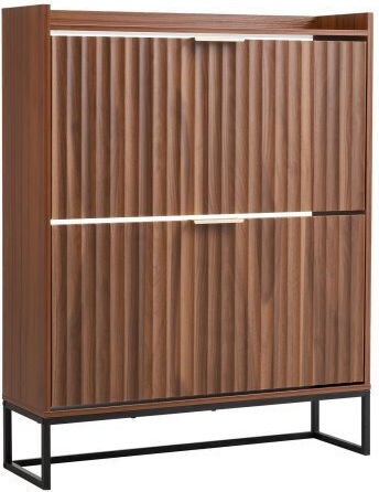 Wooden Shoe Organizer Brown 31.5x9.45x39.37cm