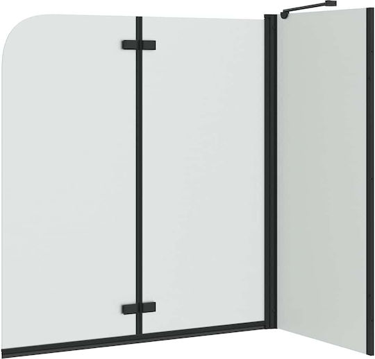 vidaXL Καμπίνα Μπανιέρας με Πτυσσόμενη Πόρτα 120x68x130cm Stripes Black