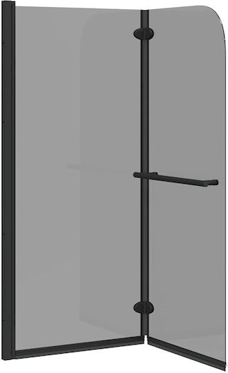 vidaXL Kabine für Dusche mit Zusammenklappbar Tür 95x140cm Klarglas Schwarz