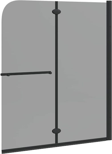 vidaXL Kabine für Dusche mit Zusammenklappbar Tür 95x140cm Klarglas Schwarz