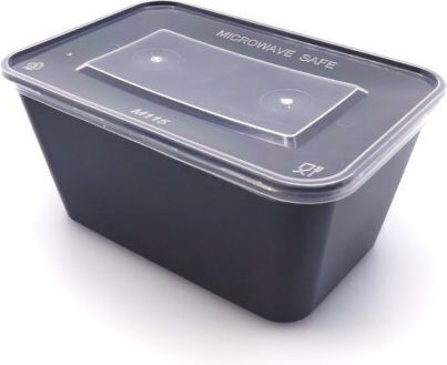 Disposable Plastic Tableware 650ml Black 50pcs