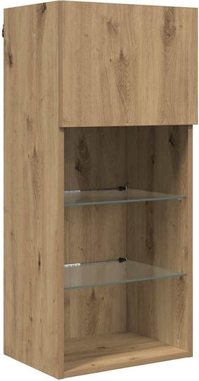 Σύνθετο Σαλονιού Artisan Oak με Φωτισμό Μ40.5xΒ30xΥ90εκ.