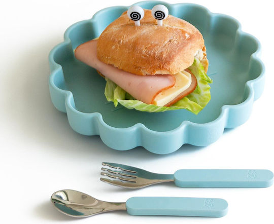 Pandaboo Baby Food Plate made of Silicone Brown