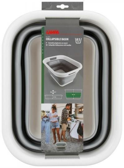 Lampa Folding Rectangular Basin 8.5lt Capacity White