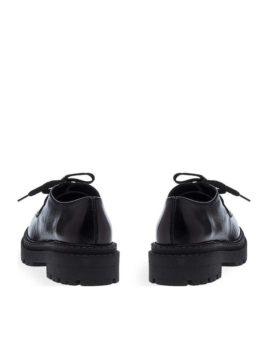 Leather Women's Moccasins in Black Color