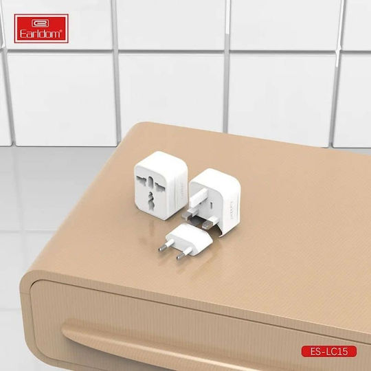 Earldom Es-lc15 Universal Adapter 6a Max White