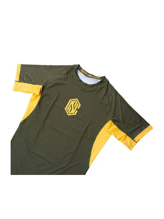Chosen Bărbați Cu mânecă scurtă Tricou CHRS156 pentru Jiu-Jitsu Verde