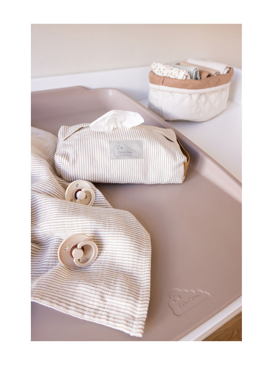 Cam Cam Copenhagen Κουβέρτα Αγκαλιάς & Λίκνου Classic Stripes Καφέ