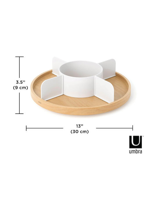 Umbra Επιτραπέζια Βάση Πλαστική 30x30x9εκ. Λευκή