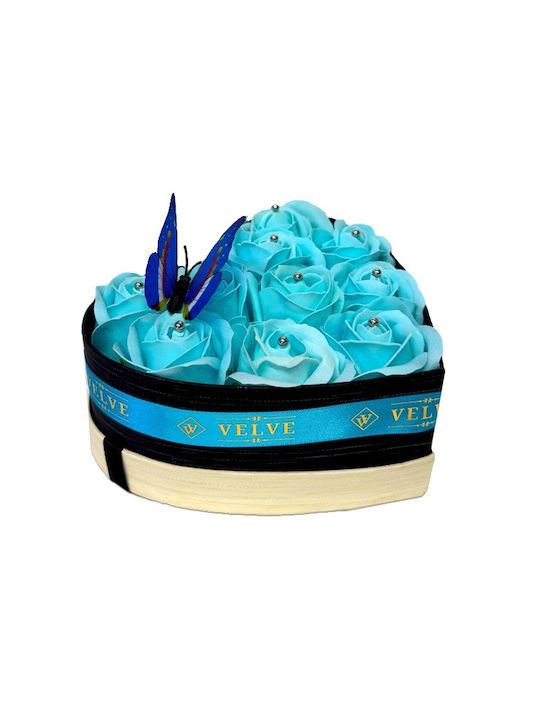 Intimissimo Floral Arrangement 10 Soap Roses Decorative Butterfly Blue Intimissimo Floral Arrangement 10 Soap Roses Decorative Butterfly Blue