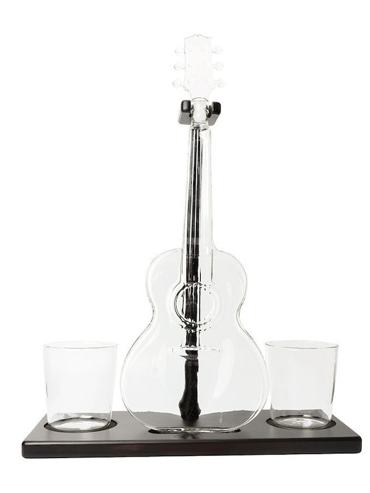 Glas Dekanter Servieren 20cm mit Verschluss und Gläsern Transparente