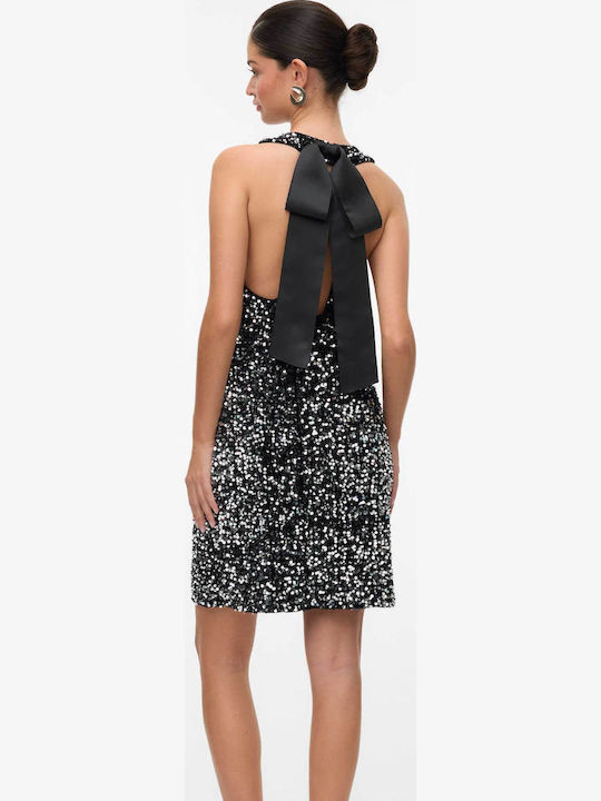 Bella Mini Βραδινό Φόρεμα Εξώπλατο Black
